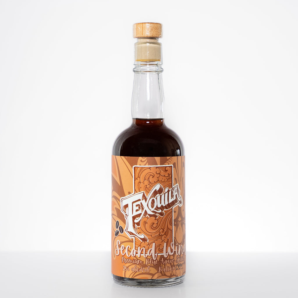 bottle of tequila mixed with local cold brew coffee