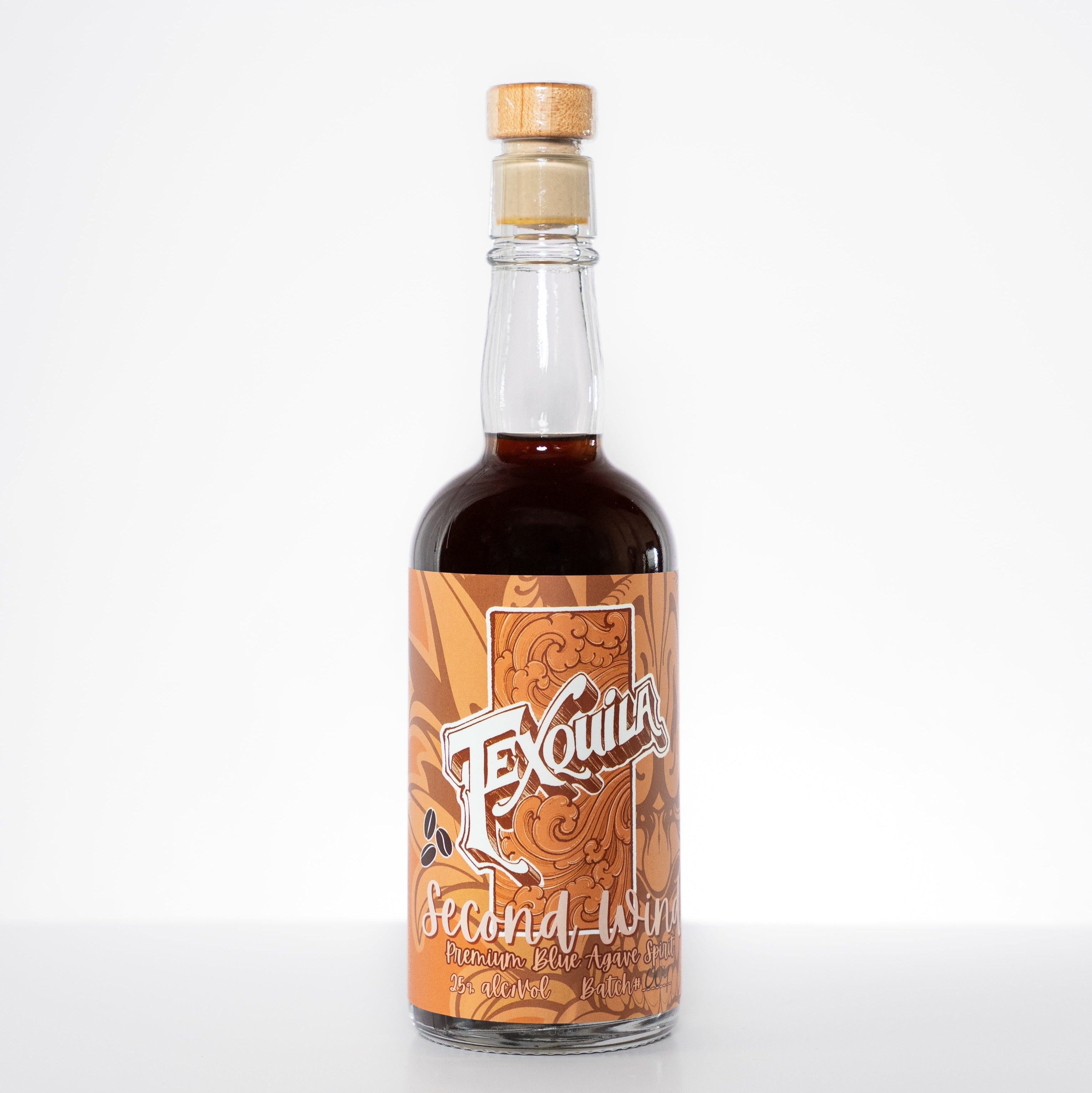 bottle of tequila mixed with local cold brew coffee